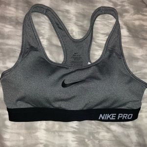 Gray Nike Sports Bra